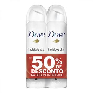 Kit Desodorantes Aerossóis Dove Invisble Dry com 2 Unidades com 89g