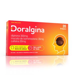 Doralgina 30Mg+ 300mg + 30mg com 20 Drágeas