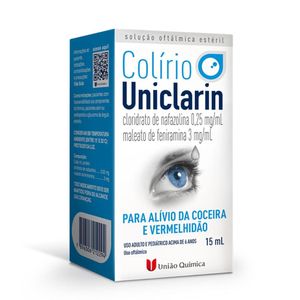 Uniclarin 0,25mg/ml + 3mg/ml Solução de Uso Oftálmico Frasco Gotejador 15ml
