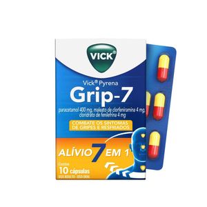 Vick Pyrena Grip – 7 400mg + 4mg + 4mg com 10 Cápsulas Duras