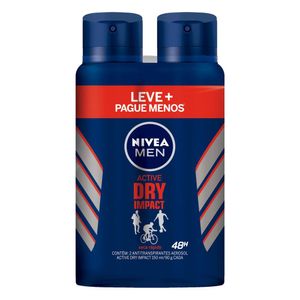 Nivea Men Aerossol Masculino Dry Impact 50% Desconto na 2 Unidade com 150ml