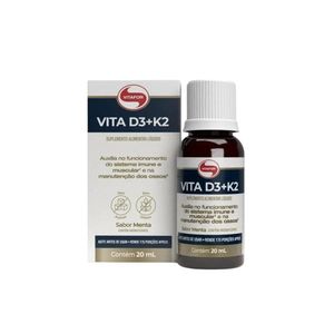 Vitamina D3 + K2 2.000Ui Sabor Menta Vitafor Solução Oral Gotas 20ml