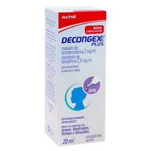 Decongex Plus 2mg/ml + 2,5mg/ml Solução de Uso Oral Frasco Gotejador 20ml