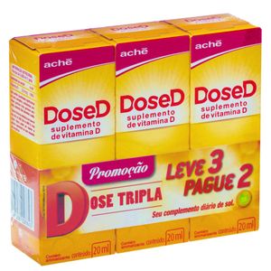 Kit Dose D 2000UI Gotas Sabor Maçã Verde Pague 2 e Leve 3 Unidades com 20ml