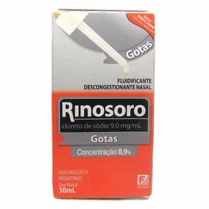 Rinosoro 9.0mg/ml + 0.1mg/ml com Conta-Gotas Solução Nasal Frasco 30ml
