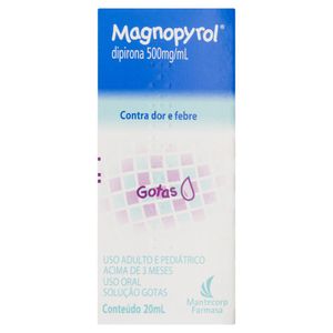 Magnopyrol 500mg/ml Solução de Uso Oral Frasco Gotejador com 20ml