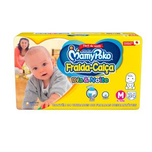 Fralda Calça Mamypoko Dia & Noite Jumbo M com 34 Unidades