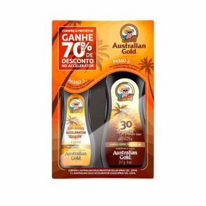 Kit Australian Gold com 1 Protetor Solar FPS 30 237ml + 1 Acelerador de Brozeamento 125ml