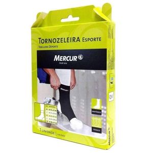 Tornozeleira Esporte Mercur Preto Tamanho P com 1 Unidade