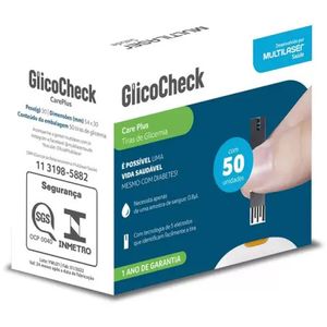 Kit de Tiras para Glicemia Glicocheck HC489 com 50 Unidades