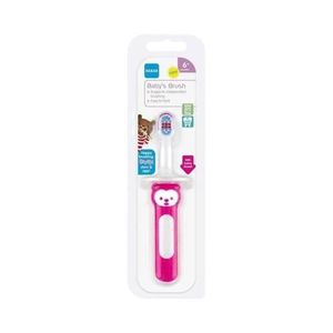 Escova Dental Baby's Brush 6 Meses+ Rosa MAM com 1 Unidade