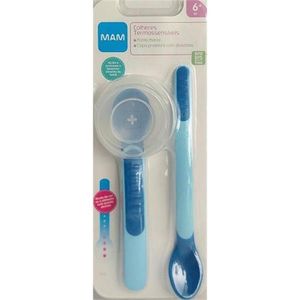 Conjunto de Colheres Termossensíveis com Proteção MAM Azul com 2 Unidades