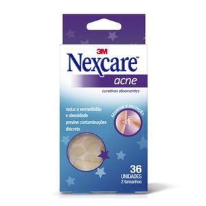 Curativos Absorventes para Acne Nexcare com 36 Unidades