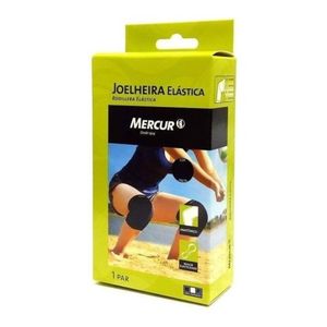 Joelheira Elástica Mercur Preta Tamanho P com 1 Par