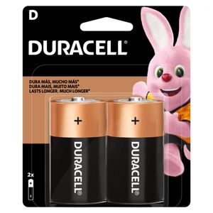 Pilhas Alcalinas Duralock Duracell Grande Tamanho D com 2 Unidades