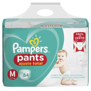 Fraldas Descartáveis Pampers Pants Ajuste Total Tamanho M com 84 Unidades