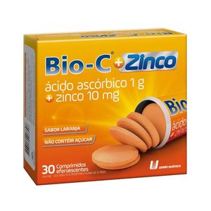 Bio-C 1g + Zinco 10mg com 30 Comprimidos Efervescentes