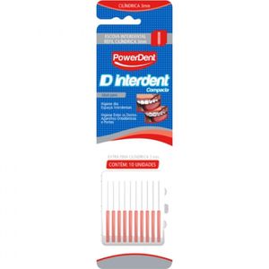 Escova Interdental Extra Fina Cilíndrica 3mm PowerDent com 10 Unidades