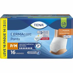 Fraldas Descartáveis Geriátricas Tena Pants P/M Incontinência Severa com 16 Unidades