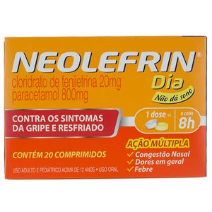 Neolefrin Dia 800mg + 20mg com 20 Comprimidos