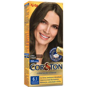 Kit Coloração Creme 6.1 Louro Escuro Acinzentado Niely Cor&ton com 1 Unidade