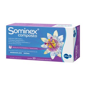 Sominex Composto 40mg + 30mg + 50mg com 20 Comprimidos