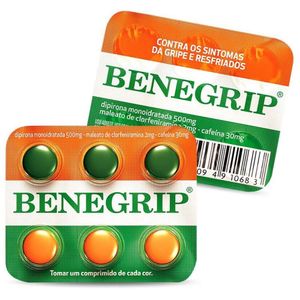 Benegrip 500mg + 30mg + 2mg com 6 Comprimidos Revestidos