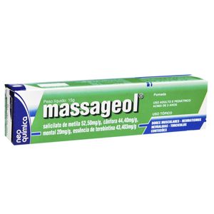 Massageol 52,50mg/g + 44,40mg/g + 20mg/g Pomada de Uso Dermatológico Bisnaga 15g