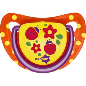 Chupeta Neopan Tamanho 2 Ortodôntica Silicone Laranja Estampada com 1 Unidade
