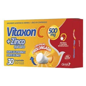 Vitaxon C + Zinco Quelato com 30 Comprimidos de Liberação Prolongada