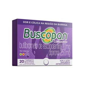 Buscopan Composto 10mg + 250mg com 20 Comprimidos Revestidos