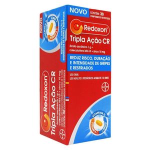 Redoxon Tripla Ação CR 1000mg + 455UI + 10mg com 30 Comprimidos Revestidos