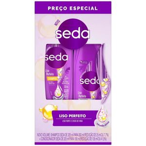 Kit Seda com Shampoo 300ml + Condicionador Liso Perfeito 190ml
