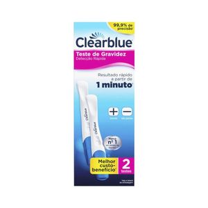 Teste de Gravidez Clearblue Detecção Rápida com 2 Unidades