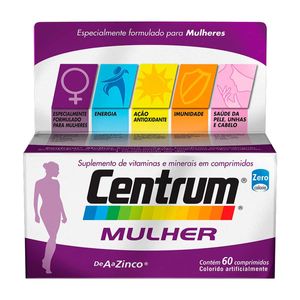 Multivitamínico Centrum Essentials Mulher de A-Z com 60 Comprimidos