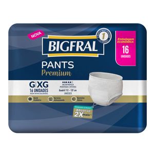 Roupa Íntima Descartável Bigfral Pants Premium Tamanho G/XG com 16 Unidades
