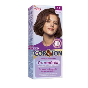Tinta de Cabelo Permanente Cor&Ton Niely 0% Amônia 6.7 Chocolate com 1 Unidade