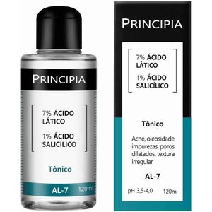 Tônico Facial Principia 7% Ácido Lático + 1% Ácido Salicílico 120ml
