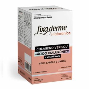 Fixa Derme Hialurônico + Colágeno Verisol com 45 Gomas