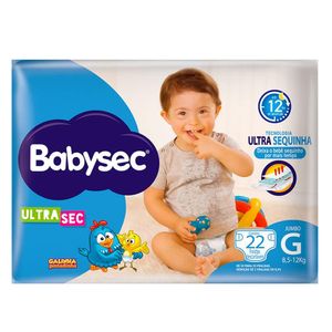 Fralda Babysec UltraSec Galinha Pintadinha G com 22 Unidades