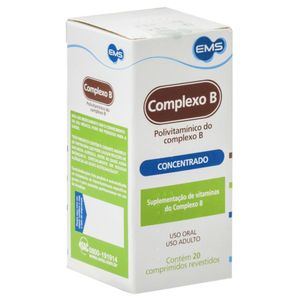 Suplemento Vitamínico Complexo B EMS com 20 Comprimidos Revestidos