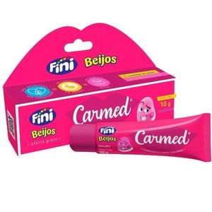 Hidratante Labial Carmed Fini Efeito gloss 3+ Anos com Beijos com Rosa 10g