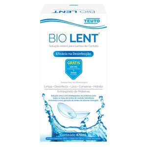 Kit Bio Lent Solução Estéril para Lentes de Contato com 350ml + Grátis 120ml + 1 Estojo