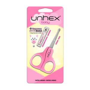 Kit para Unhas Merheje Unhex Baby Rosa com 1 Tesoura + 1 Cortador para Unhas