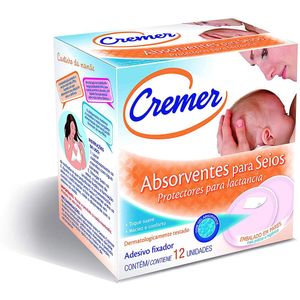 Absorvente Cremer para Seios Toque Suave com 12 Unidades