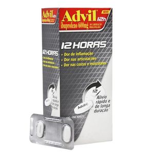 Advil 12H 600mg com 2 Comprimidos Revestidos de Liberação Prolongada