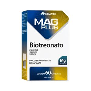 Suplemento Mag Plus Biotreonato Herbamed com 60 Cápsulas
