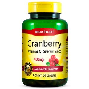 Suplemento Alimentar Cranberry Maxinutri com 60 Cápsulas
