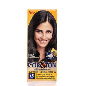 Kit Coloração Creme 2.0 Preto Niely Cor&Ton com 1 Unidade