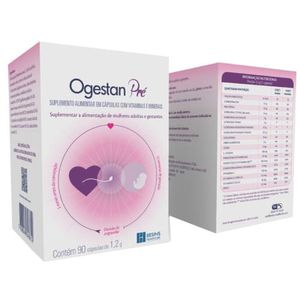 Suplemento Alimentar Ogestan Pré com 90 Cápsulas de 1.2g